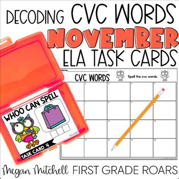 November Ela Task Card Activities Centers Scoot Fast Finishers