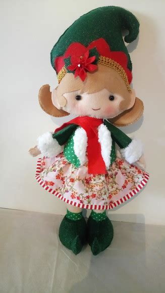 Boneca Duende Natalina Compre Produtos Personalizados No Elo