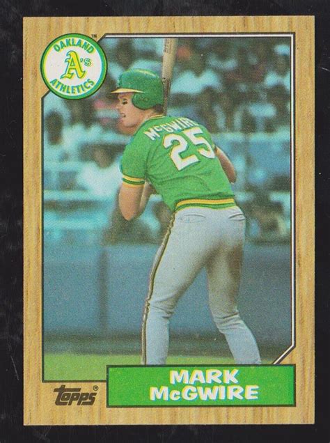 1987 Topps Baseball 366 Mark Mcgwire Rookie Nmmt Free Shipping Ebay