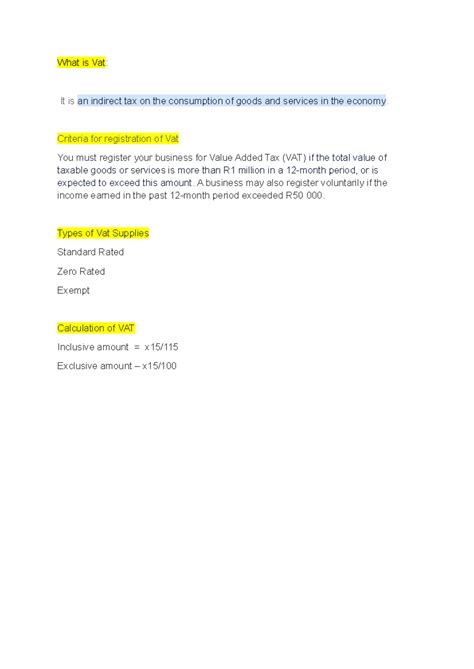 Principals Of Accounting What Is Vat It Is An Indirect Tax On The