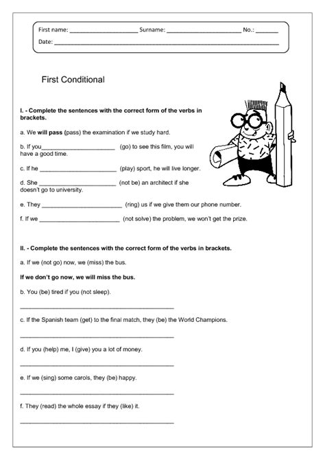 176 Free First Conditional Worksheets