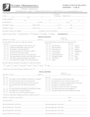 Fillable Online Patient History Forms Indd Fax Email Print Pdffiller