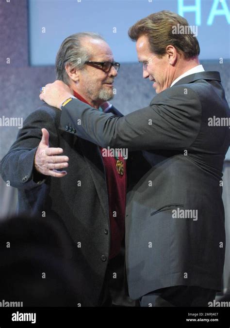 Jack Nicholson And Arnold Schwarzenegger At The Induction Ceremony For