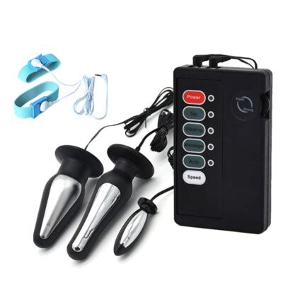 Electric Penis E Stim Ring Anal Plug Butt Cock Flirting Shock G Spot