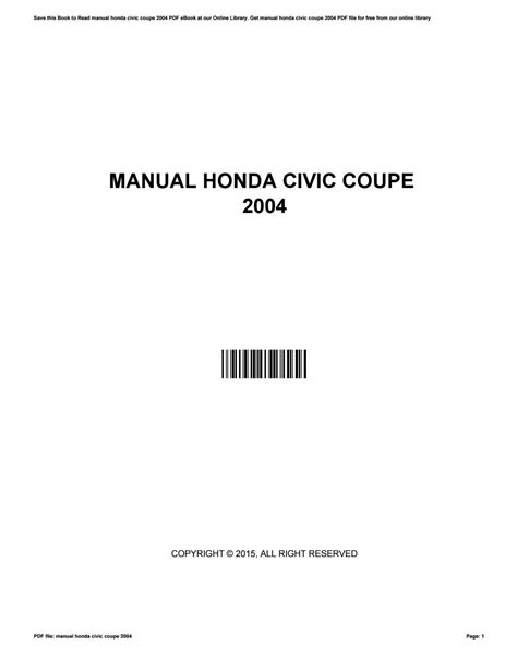 Honda Civic Service Manual With Wiring Diagrams