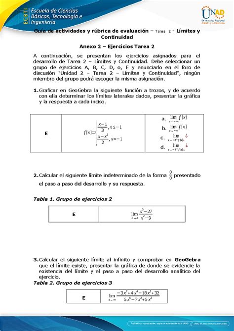 Anexo 2 Ejercicios Tarea 2 1 Guía De Actividades Y Rúbrica De Evaluación Tarea 2