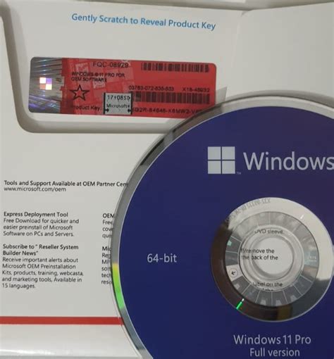 Microsoft Windows Pro Product Key With Coa Sticker Box Off