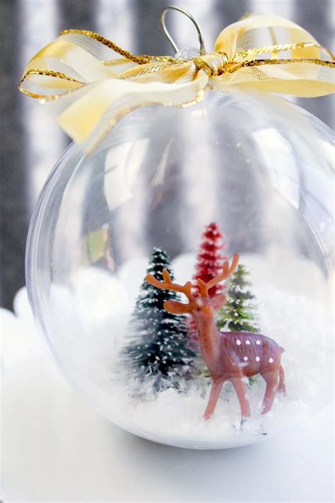 Festive Crafting Easy Diy Snow Globe Ornament Diy Candy