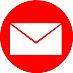 Red email 14 icon - Free red email icons