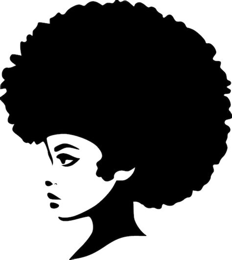 Ilustra O Vetorial De Silhueta Afro Minimalista E Simples Vetor Premium