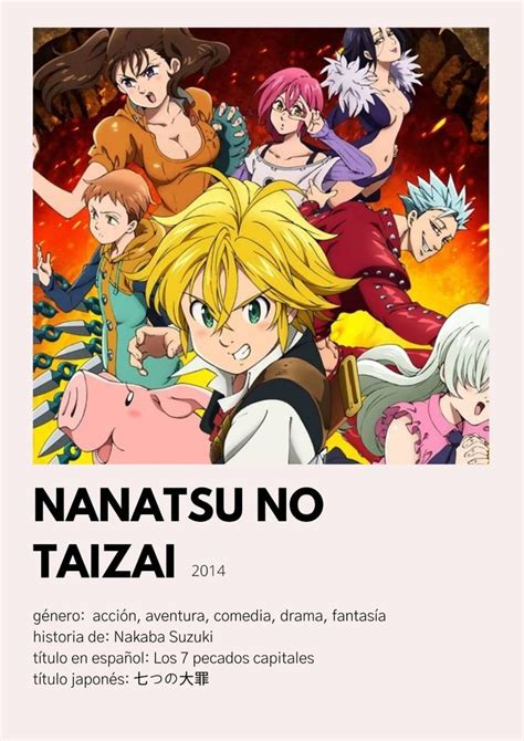 Poster Anime Los 7 Pecados Capitales 7 Pecados Pecados Capitales