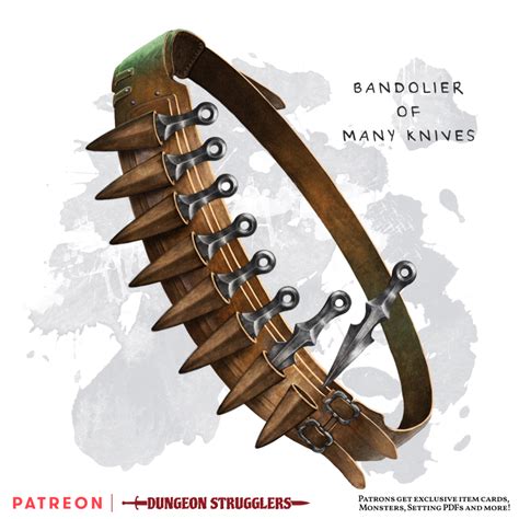 OC Homebrew Bandolier Of Many Knives Wondrous Item R DnD