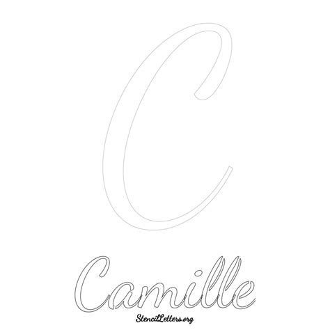 Camille Free Printable Name Stencils With 6 Unique Typography Styles And Lettering Bridges