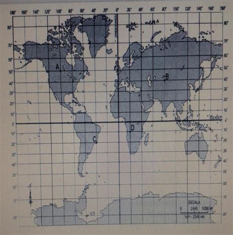 Para responder à questão considere o Mapa Mundi abaixo as