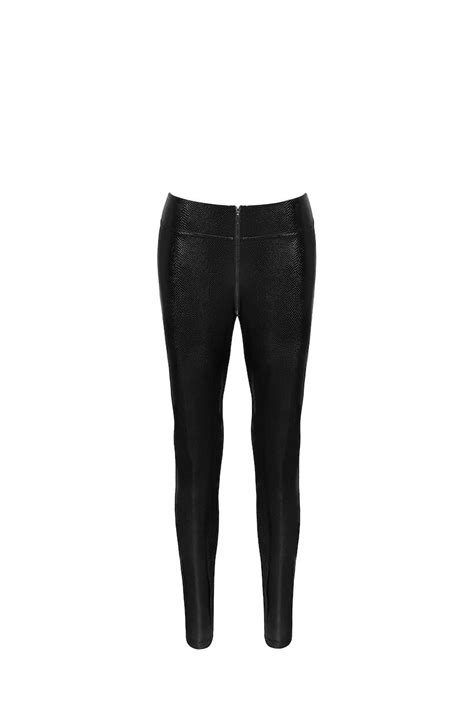 Snakeskin Faux Leather Leggings