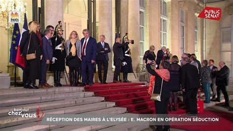 Réceptions des maires à l Elysée Emmanuel Macron en opération