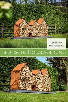 Holzlagerung Aus Corten Stahl Holzlager Holz Aussenkamin