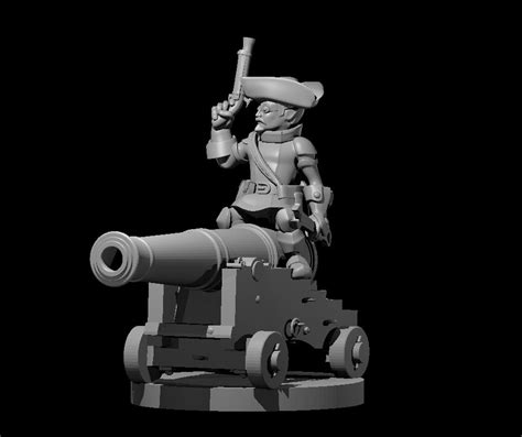 Male Gnome Artificer On Cannon 3d Printed Models And More