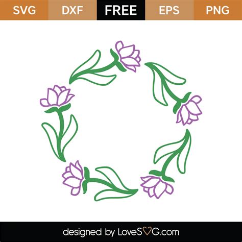 Free Floral Monogram Frame SVG Cut File - Lovesvg.com