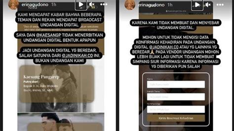 Undangan Digital Pernikahan Kaesang Erina Beredar Di Medsos Calon Menantu Jokowi Beri