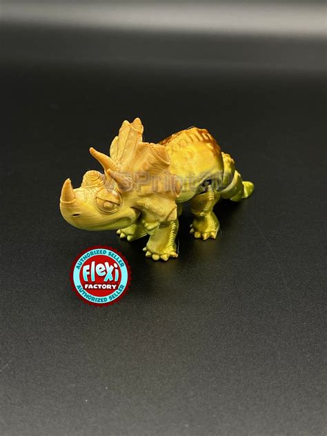 Triceratops Dinosaur Articulated Flexible Flexy Factory Authorized