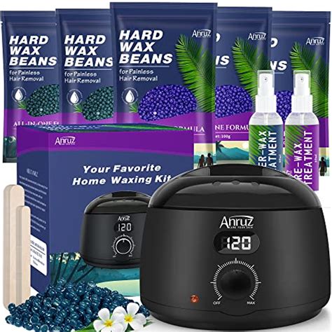 ANRUZ Waxing Set Digital Wachswärmer Wachs Haarentfernung mit 500g