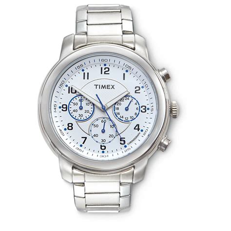 Timex® Premium Chronograph Watch White 282826 Watches At Sportsman