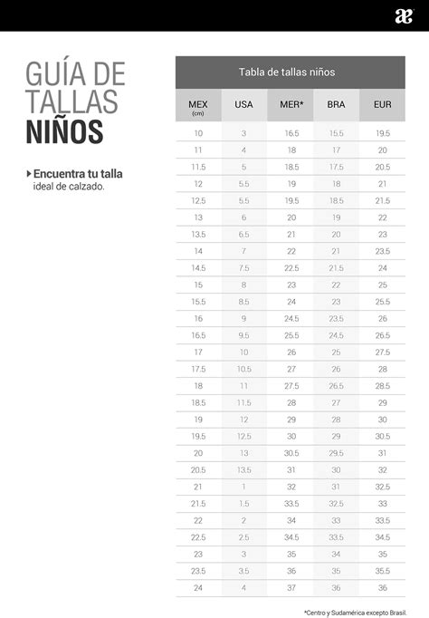 Guía de Tallas Calzado Niños Centro de Ayuda