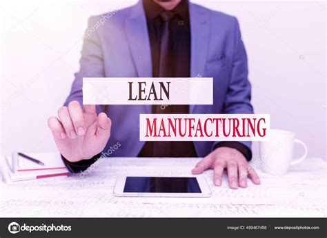 Leyenda Conceptual Lean Manufacturing Concepto De Internet Se Centran