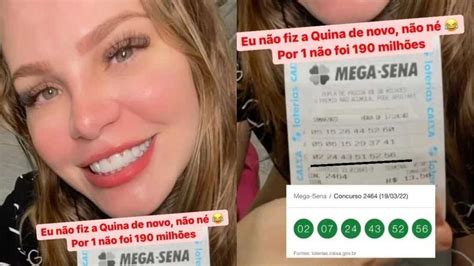 Ex Bbb Paulinha Leite Acerta Quina Na Mega Sena E Quase Ganha R