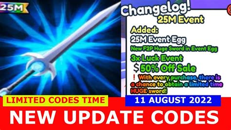 NEW UPDATE CODES 25M 3X Sword Simulator ROBLOX LIMITED CODES TIME