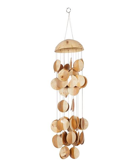 Gold Coconut Shells Coastal Wind Chime Wind Chimes Shell Wind Chimes