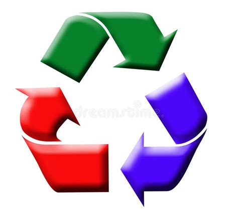 Colorful Recycling Symbol Stock Illustration Illustration Of White