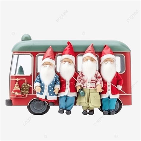 Christmas Gnomes With Santa Claus Christmas Train Full Of Ts Wearing