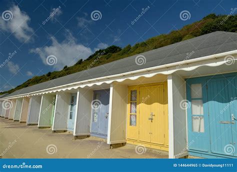 Beach Huts on Seafront at Bournemouth, Dorset Stock Image - Image of ...