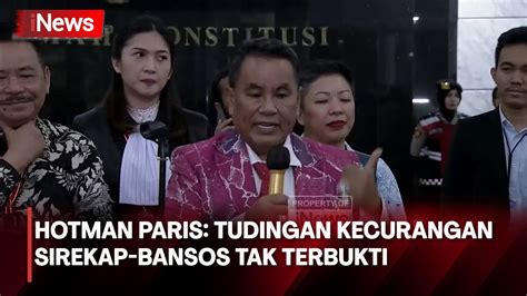 Hotman Paris Tudingan Kecurangan Sirekap Bansos Tak Terbukti Kami