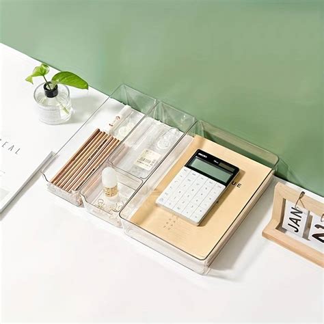 Clear Plastic Desk Drawer Organizer