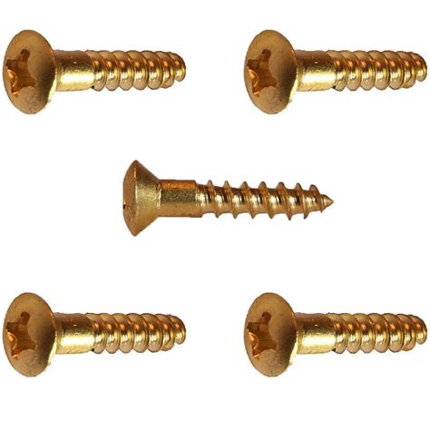 6 X 1 Solid Brass Oval Head Wood Screws Phillips Drive Quantity 50