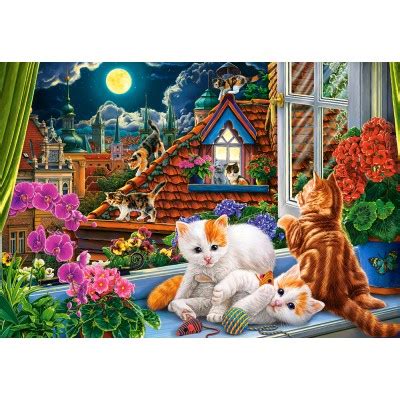 Puzzle Chatons Sur Le Toit Castorland Pi Ces Puzzles Chats