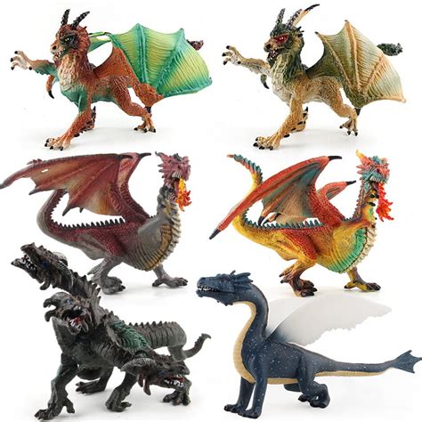 Bluelans 1pc Realistic Flying Mutant Dragons Animal Figurine Pvc Doll