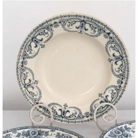 Assiette Creuse St Amand Hamage Nord Aux Jolis Tons De Bleu Gris