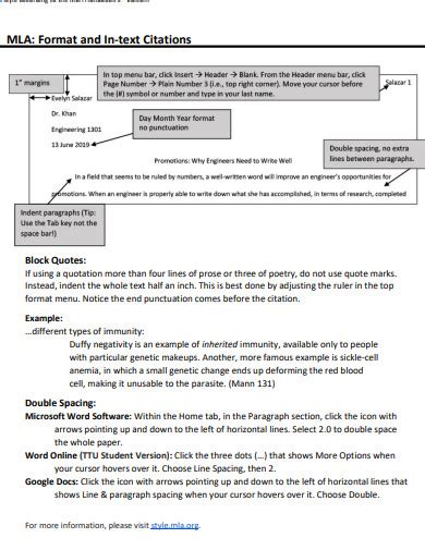 MLA Format Quote - 21+ Examples, Format, How to create, PDF