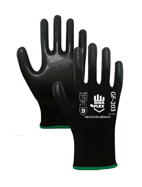 GISA FLEX Guantes Recubiertos De Nitrilo Negro Talla 9 Guantes