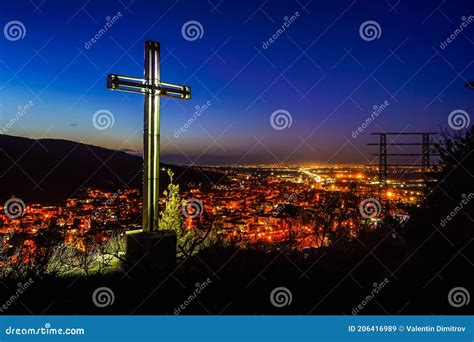 Asenovgrad Town Plovdiv Bulgaria Night ðŸ‡§ðŸ‡¬ Stock Image Image