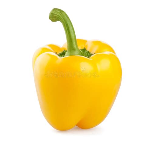 Sweet Yellow Pepper On White Background Stock Photo Image Of Pepper