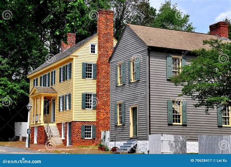 Old Salem Nc 18th Century Main Street Houses Editorial Photography