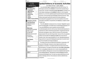 Specialization After The Civil War Reading Packet By Teach Simple