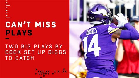 Two Big Plays By Dalvin Cook Set Up Stefon Diggs Td Catch Youtube