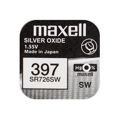 Maxell 397 396 Silver Oxide SR726SW Watch Battery 1 5V SR59 V397