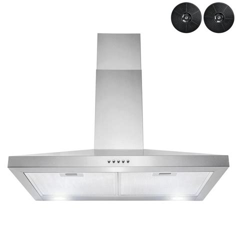 Akdy 30 217 Cubic Feet Per Minute Convertible Wall Mount Range Hood